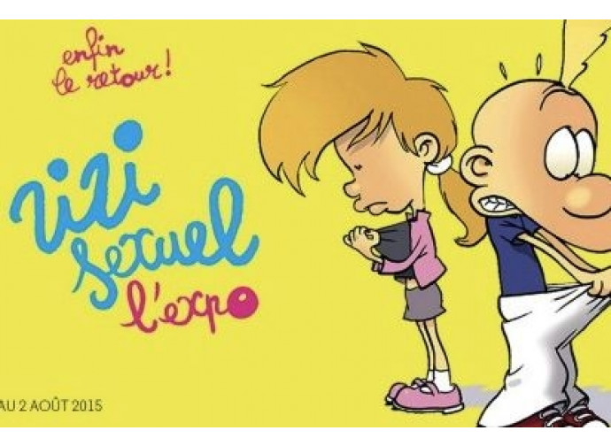 Il manifesto della mostra "Zizi sexuel" di Parigi Il manifesto della mostra "Zizi sexuel" di Parigi