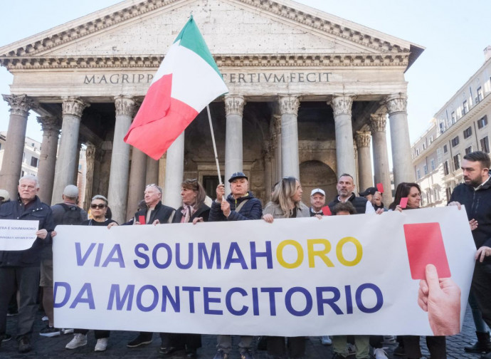 Manifestazione della Lega contro Soumahoro