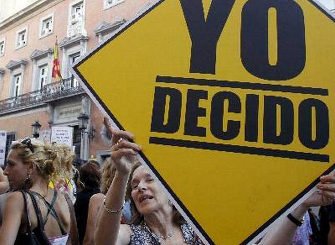 Manifestazione abortista in Spagna