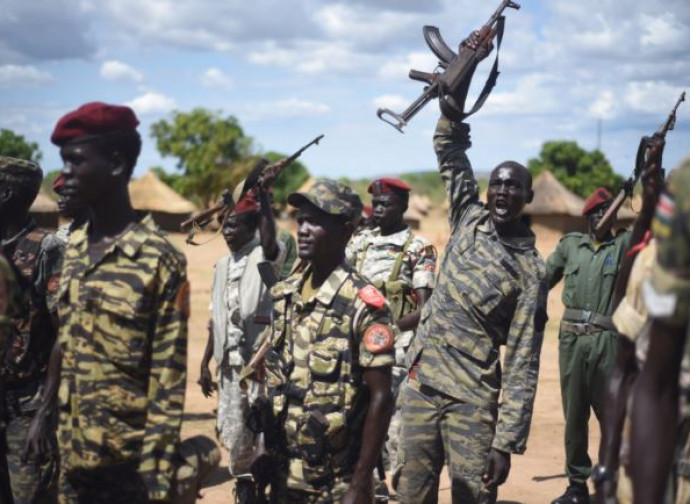 Soldati dell'Spla a Juba Soldati dell'Spla a Juba