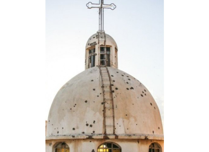 Chiesa siriana distrutta Chiesa siriana distrutta