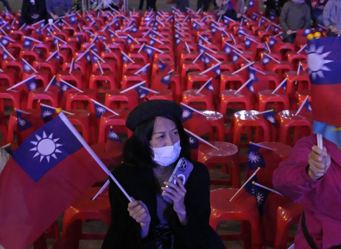 Taipei, in attesa degli esiti elettorali (La Presse)