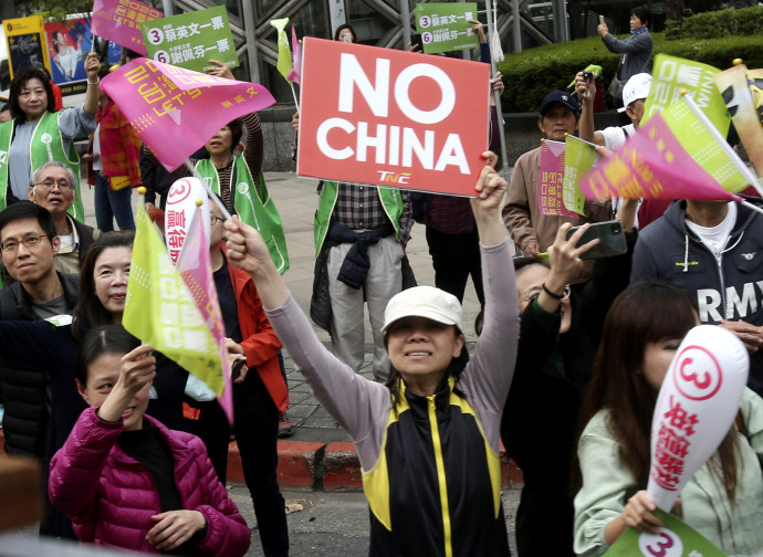 Taiwan, manifestazione contro l'unificazione alla Cina