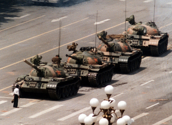 L'immagine simbolo di piazza Tienanmen