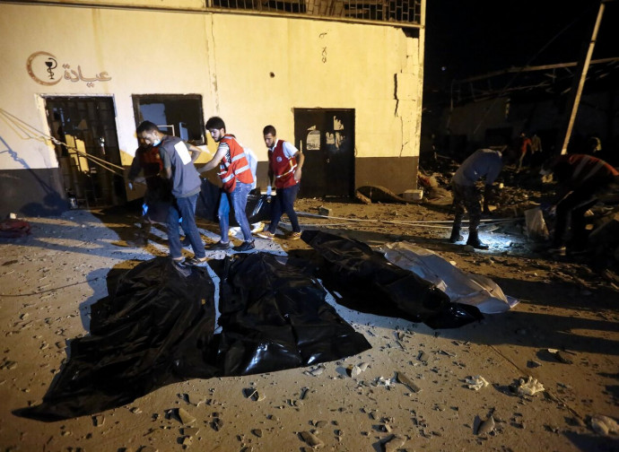 Tripoli, le vittime del bombardamento