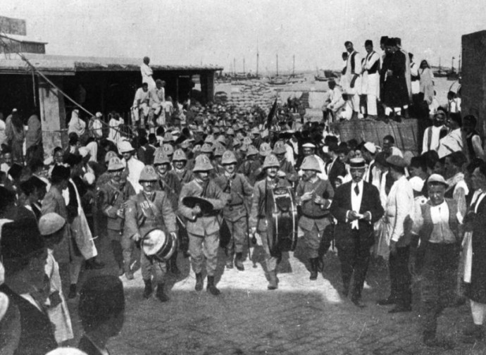 Lo sbarco degli italiani a Tripoli nel 1911
