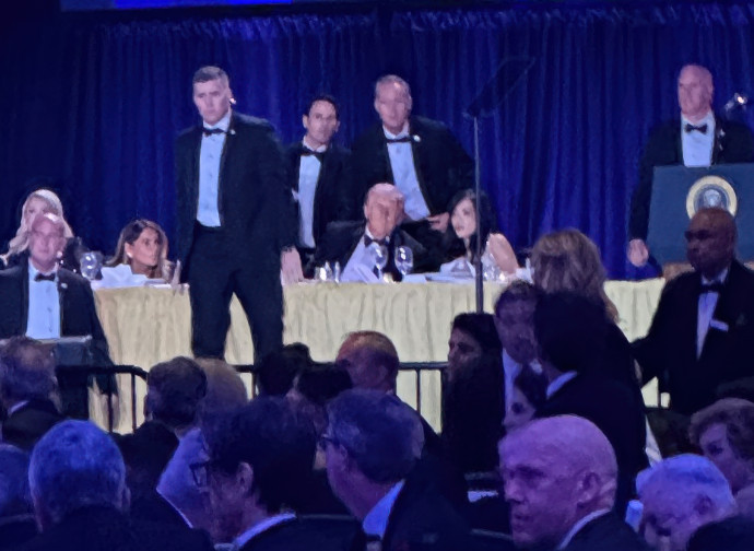 Trump al momento dei primi spari (AP)