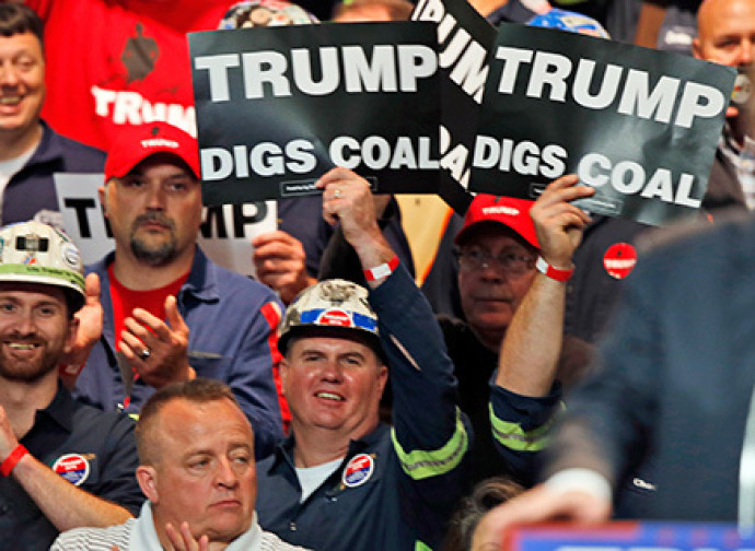Trump e i minatori di carbone