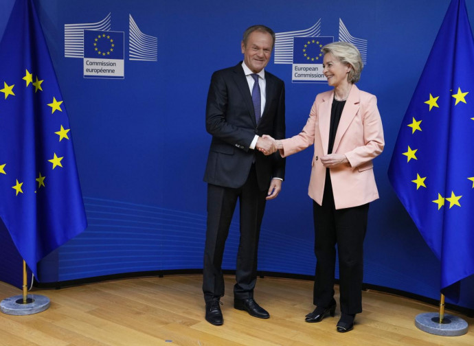 Donald Tusk e Ursula von der Leyen (La Presse)