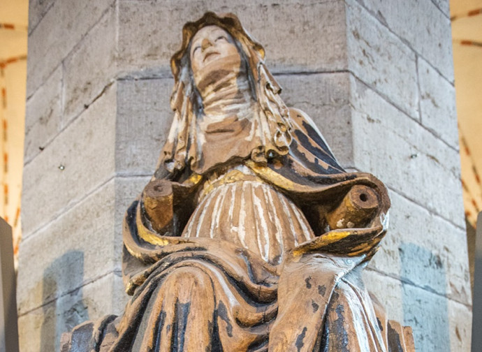 La statua di Santa Brigida a Vadstena (fotoservizio Daniele Calesisi)