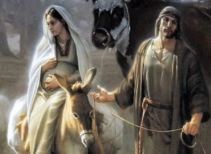 Giuseppe e Maria verso Betlemme