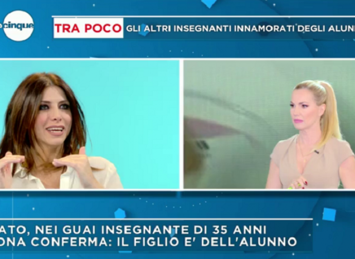 Emanuela Titocchia e Federica Panicucci in trasmissione Emanuela Titocchia e Federica Panicucci in trasmissione