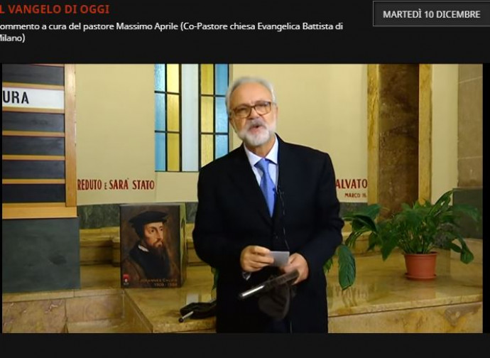 Massimo Aprile, nella chiesa battista di via Pinamonte
